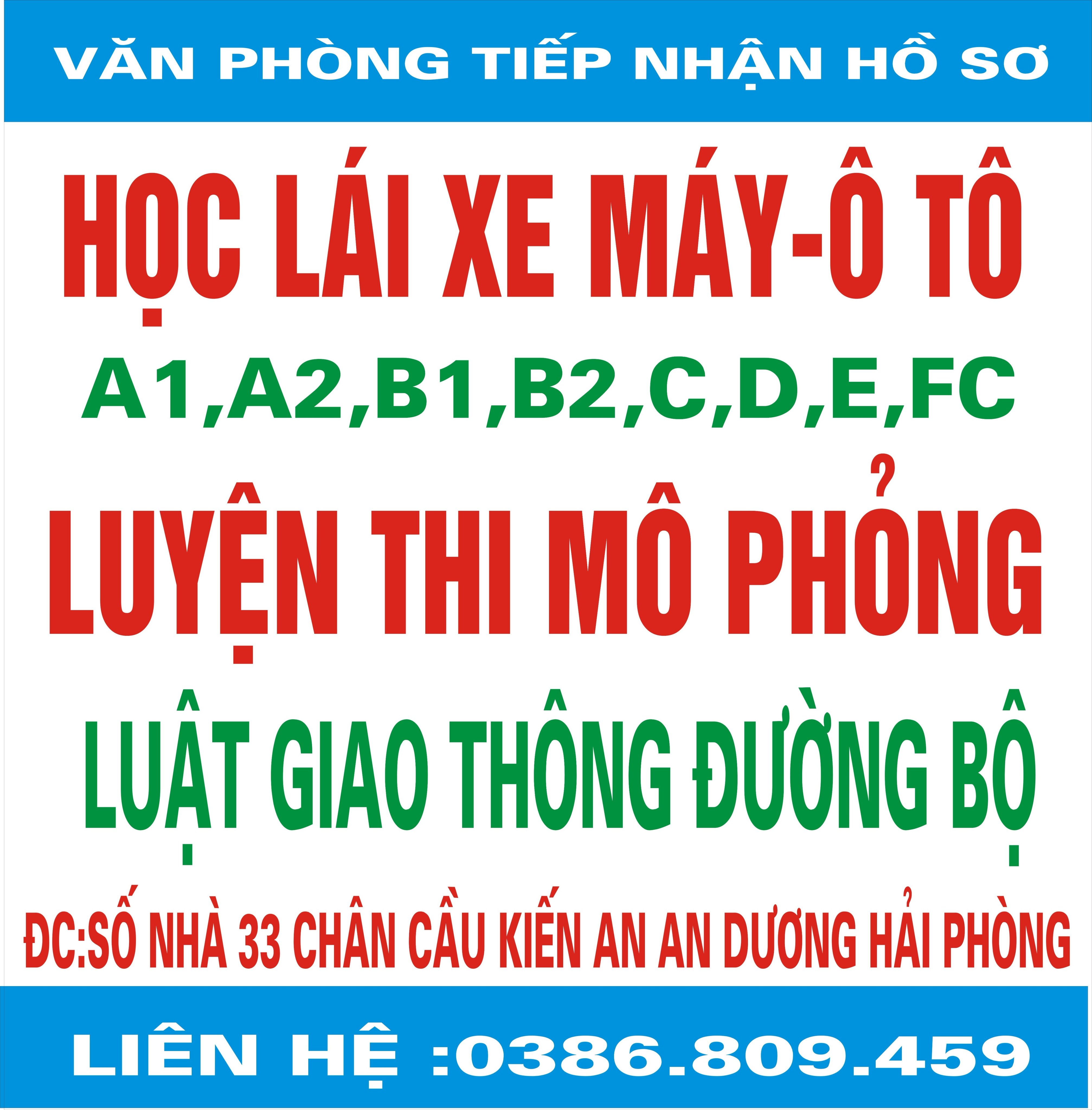 Đào tạo lái xe ô tô xe máy tại Kiến An Hải Phòng